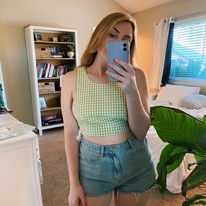 Zara Gingham Crop Top